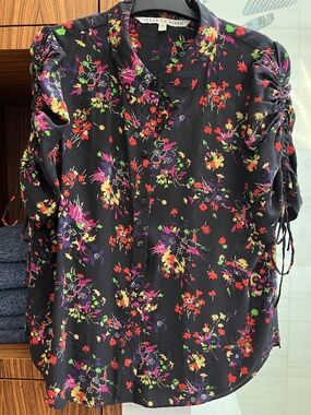 Veronica Beard floral silk blouse